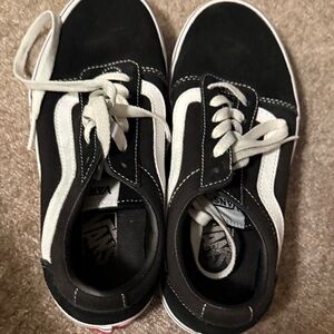 Vans Classic Black and White Lace-Up Shoes